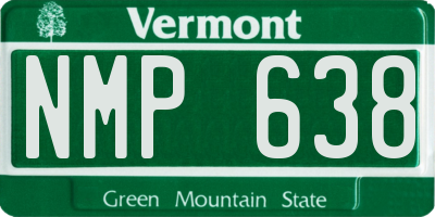 VT license plate NMP638