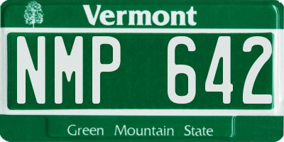 VT license plate NMP642