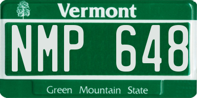 VT license plate NMP648