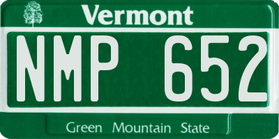 VT license plate NMP652