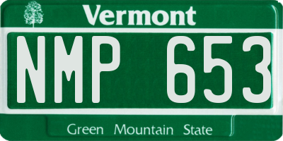 VT license plate NMP653