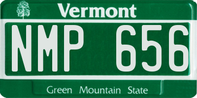 VT license plate NMP656