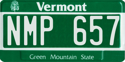 VT license plate NMP657