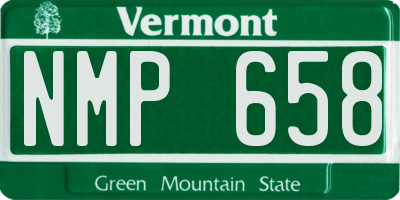 VT license plate NMP658
