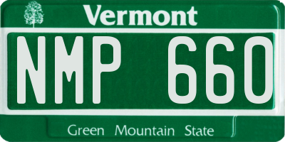 VT license plate NMP660