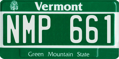 VT license plate NMP661