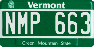 VT license plate NMP663
