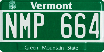 VT license plate NMP664