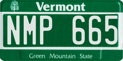 VT license plate NMP665