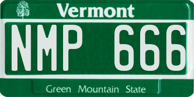 VT license plate NMP666