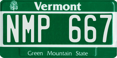 VT license plate NMP667