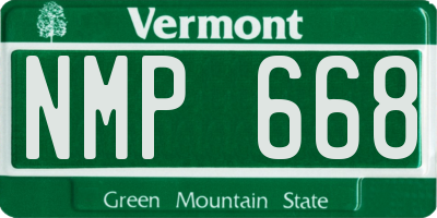 VT license plate NMP668