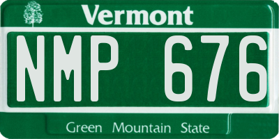 VT license plate NMP676