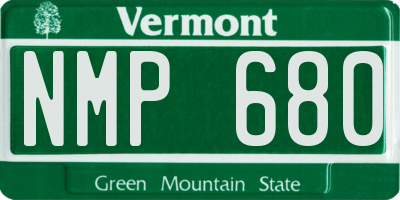VT license plate NMP680