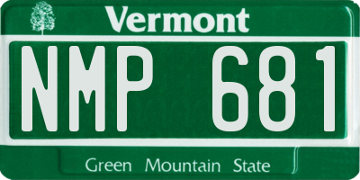 VT license plate NMP681