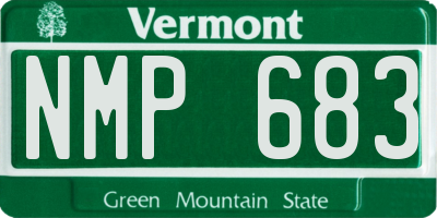VT license plate NMP683