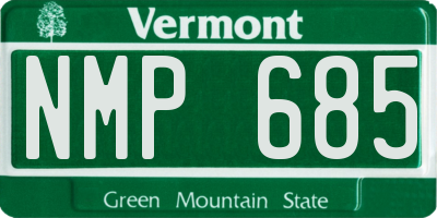 VT license plate NMP685
