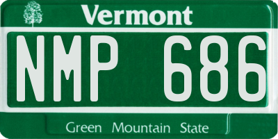 VT license plate NMP686