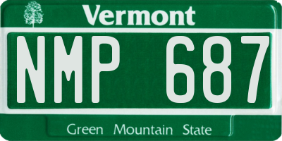 VT license plate NMP687