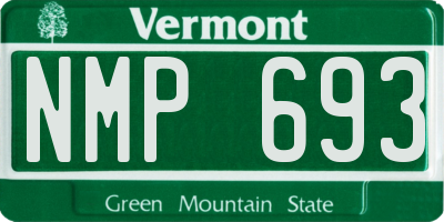 VT license plate NMP693