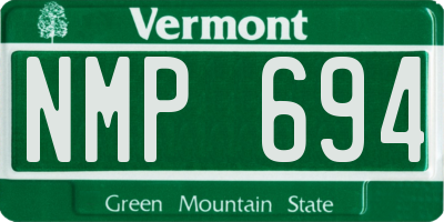VT license plate NMP694