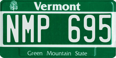 VT license plate NMP695