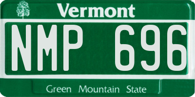 VT license plate NMP696