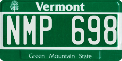 VT license plate NMP698