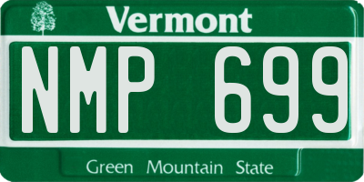 VT license plate NMP699
