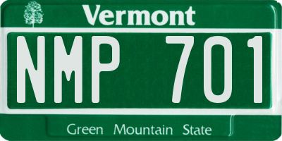 VT license plate NMP701