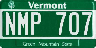 VT license plate NMP707