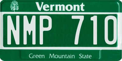 VT license plate NMP710