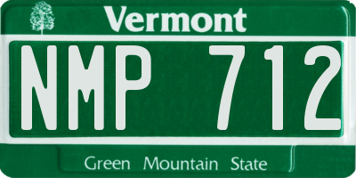 VT license plate NMP712