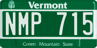 VT license plate NMP715