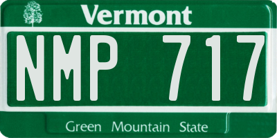 VT license plate NMP717