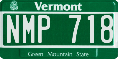 VT license plate NMP718