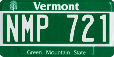 VT license plate NMP721