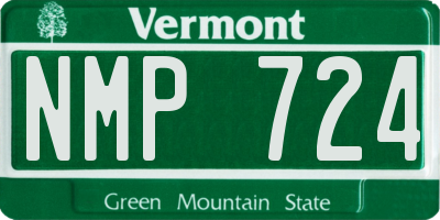 VT license plate NMP724