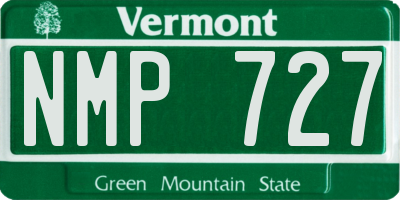VT license plate NMP727