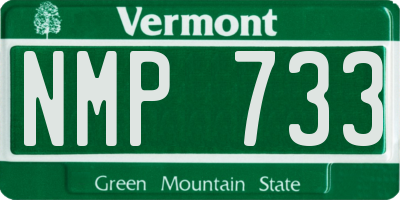 VT license plate NMP733