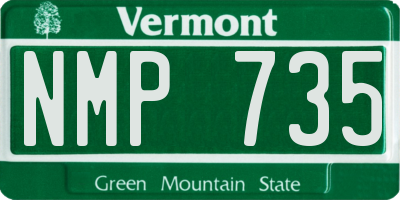 VT license plate NMP735