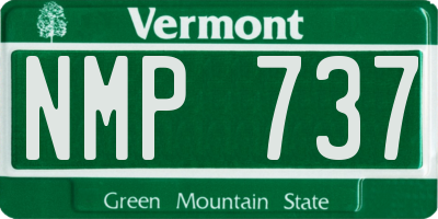 VT license plate NMP737