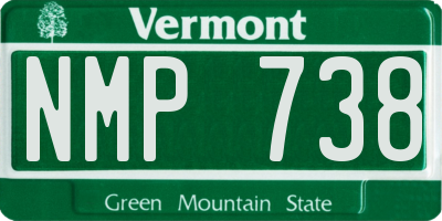 VT license plate NMP738