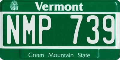 VT license plate NMP739
