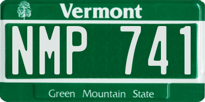 VT license plate NMP741