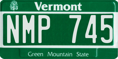VT license plate NMP745