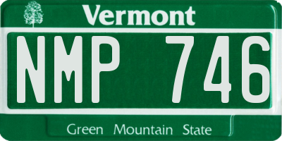 VT license plate NMP746