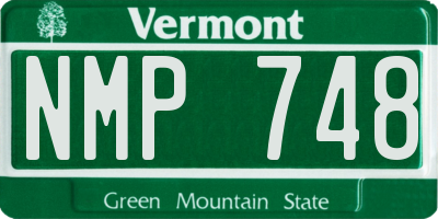 VT license plate NMP748