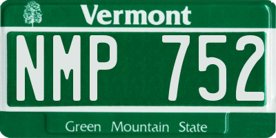 VT license plate NMP752