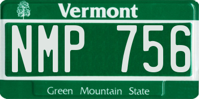 VT license plate NMP756